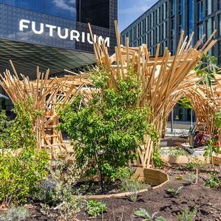 Pflanzeninstallation Superland vor dem Berliner Futurium (Foto: David von Becker)